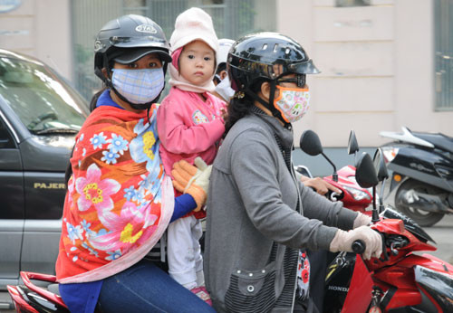 Người dân TP.HCM đã cảm nhận được không khí lạnh tràn về trong những ngày vừa qua