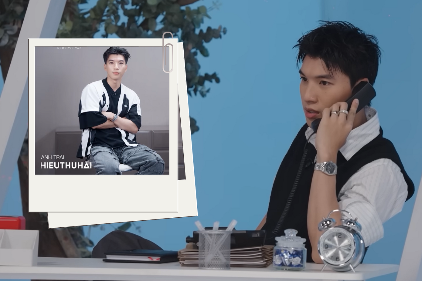 HIEUTHUHAI ở phiên bản "gia trưởng mới lo được cho em". HIEUTHUHAI ở phiên bản "gia trưởng mới lo được cho em".