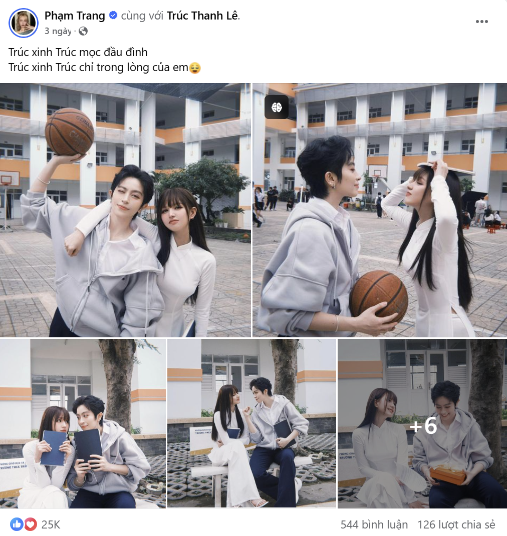 Dòng trạng thái của Xoài Non khiến fan tự hào về "chiến hạm" của cả hai. Dòng trạng thái của Xoài Non khiến fan tự hào về "chiến hạm" của cả hai.