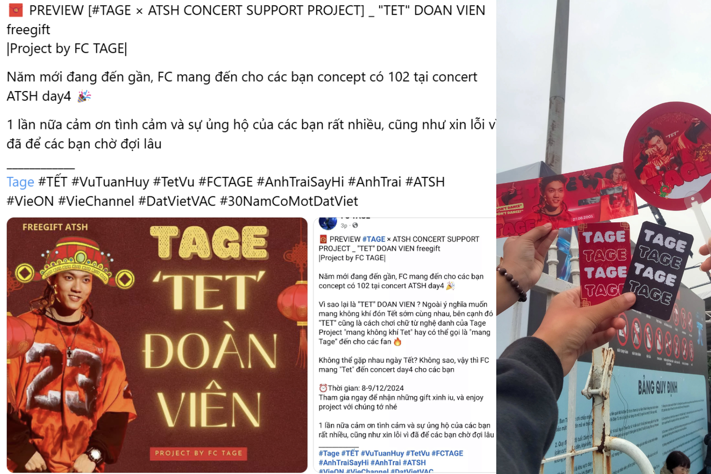 Hình ảnh dự án mà các fan chuẩn bị cho rapper Tage. - Ảnh: @fc.tage_ig. Hình ảnh dự án mà các fan chuẩn bị cho rapper Tage. - Ảnh: @fc.tage_ig.