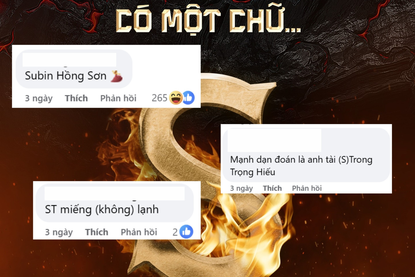 Bức ảnh gây tranh cãi khi cả SOOBIN, S.T Sơn Thạch và (S)Trong Trọng Hiếu đều phù hợp. Tuy nhiên, phân tích từ một người dùng TikTok chỉ ra SOOBIN bận dự án riêng trong năm sau, Trọng Hiếu thiên về solo, khiến S.T Sơn Thạch trở thành cái tên được khán giả réo nhiều nhất.