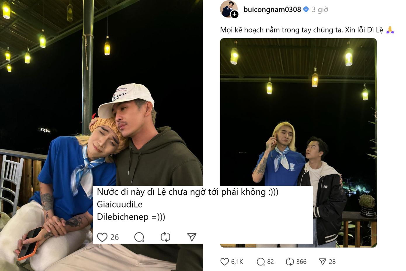 Hashtag #Dilebichenep xuất hiện khiến fan thích thú.