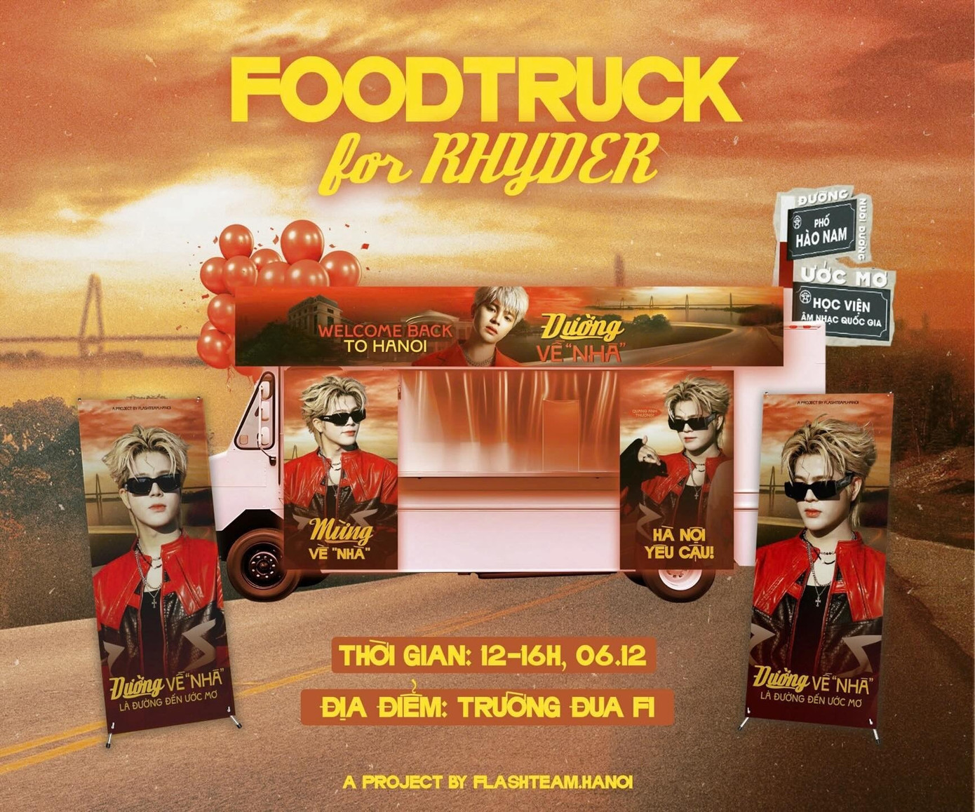 Dự án foodtruck của RHYDER được diễn ra từ 12:00 đến 16:00 ngày 6/12. - Ảnh: flashteam.hanoi. Dự án foodtruck của RHYDER được diễn ra từ 12:00 đến 16:00 ngày 6/12. - Ảnh: flashteam.hanoi.