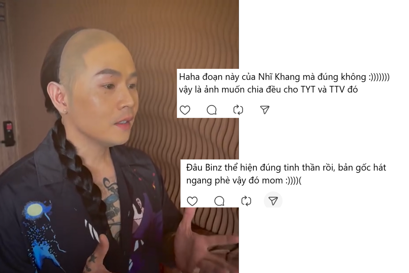 Có người thắc mắc việc Binz vào vai Ngũ A Ca nhưng lại hát phân đoạn của Nhĩ Khang. Có người thắc mắc việc Binz vào vai Ngũ A Ca nhưng lại hát phân đoạn của Nhĩ Khang.