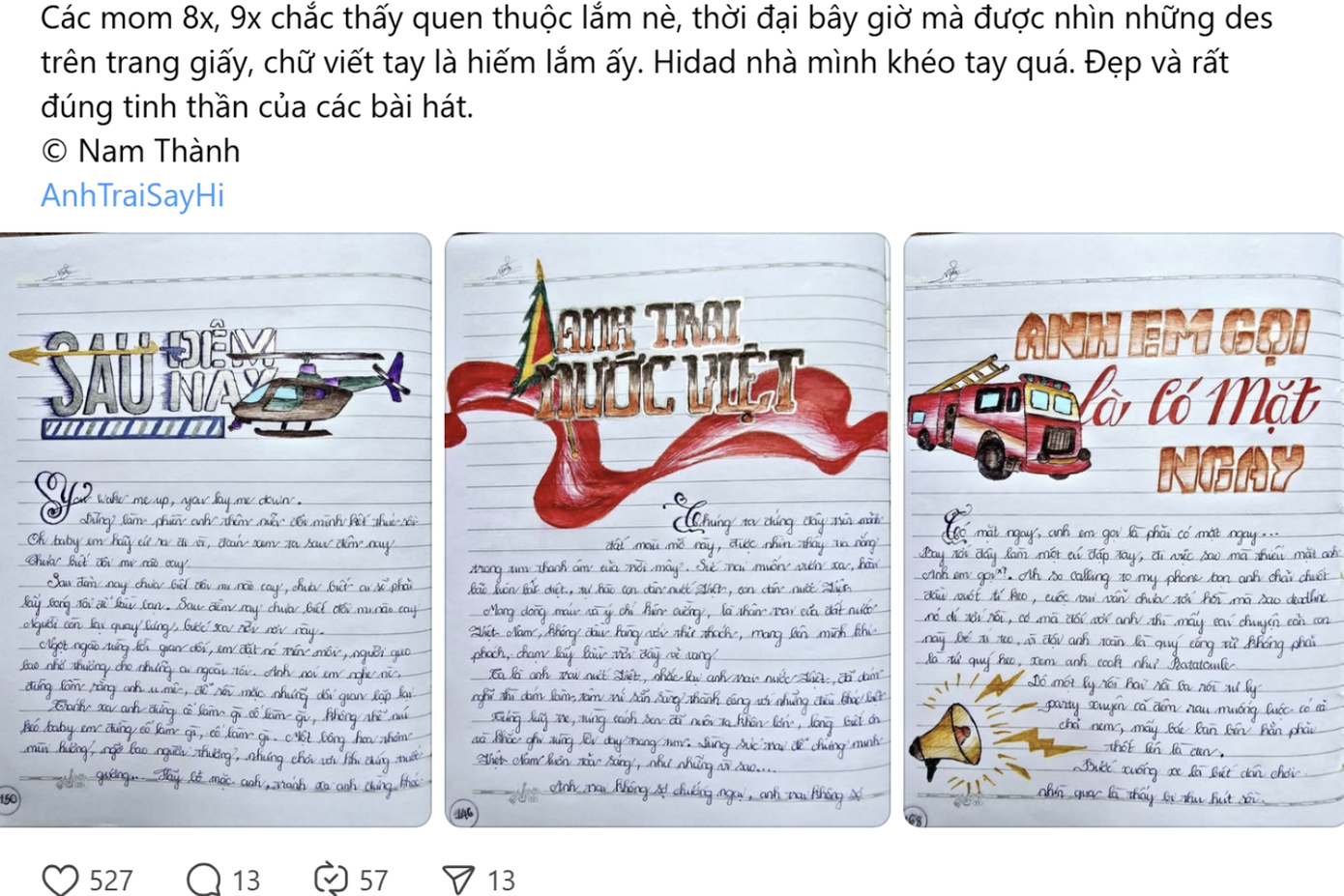 Điều khiến nhiều người bất ngờ chính là sản phẩm khéo léo này được thực hiện bởi một Hidad (fan nam của chương trình). - Ảnh: _chauuu.le, tác giả: Nam Thành