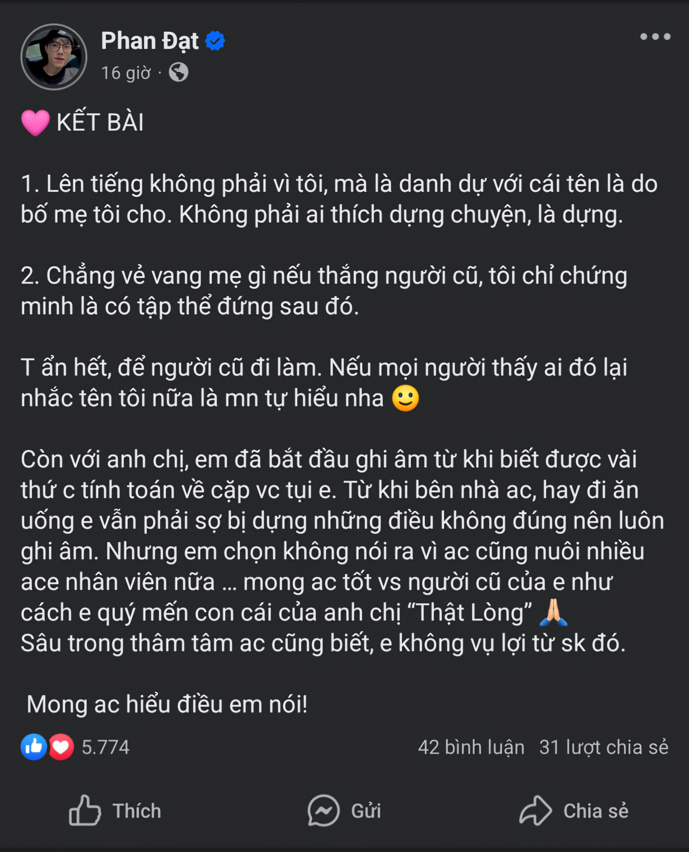 Phan Đạt "kết bài" tranh cãi hôn nhân nhưng lại cài cắm ẩn ý mới. Phan Đạt "kết bài" tranh cãi hôn nhân nhưng lại cài cắm ẩn ý mới.