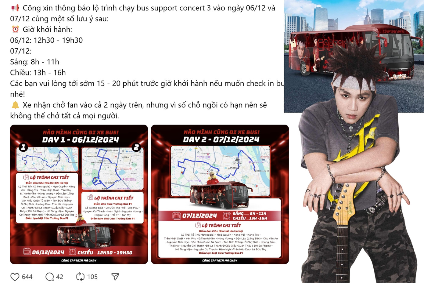 Hoạt động chào đón giọng ca Ừ Thì Chia Tay trong 2 ngày 6/12 và 7/12. - Ảnh: congcaptainmachay. Hoạt động chào đón giọng ca Ừ Thì Chia Tay trong 2 ngày 6/12 và 7/12. - Ảnh: congcaptainmachay.