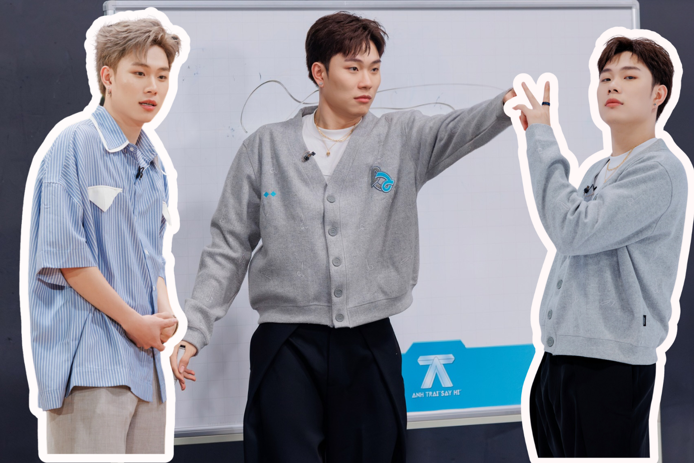 "Bống Khờ" mang năng lượng vui vẻ đến cho dàn "anh trai". "Bống Khờ" mang năng lượng vui vẻ đến cho dàn "anh trai".