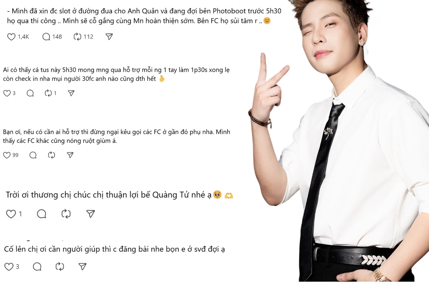 Các FC cũng thể hiện tinh thần hỗ trợ nhau hết mình để hình ảnh của 30 "anh trai" có thể cùng xuất hiện. Các FC cũng thể hiện tinh thần hỗ trợ nhau hết mình để hình ảnh của 30 "anh trai" có thể cùng xuất hiện.