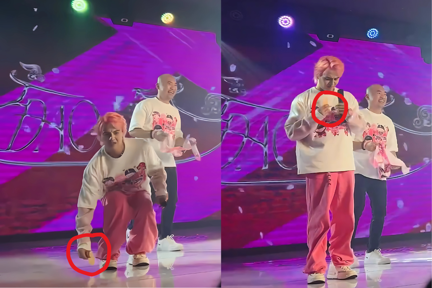 Nét mặt "sượng trân" của Duy Khánh khi rớt miếng khiến khán giả bật cười. Nét mặt "sượng trân" của Duy Khánh khi rớt miếng khiến khán giả bật cười.