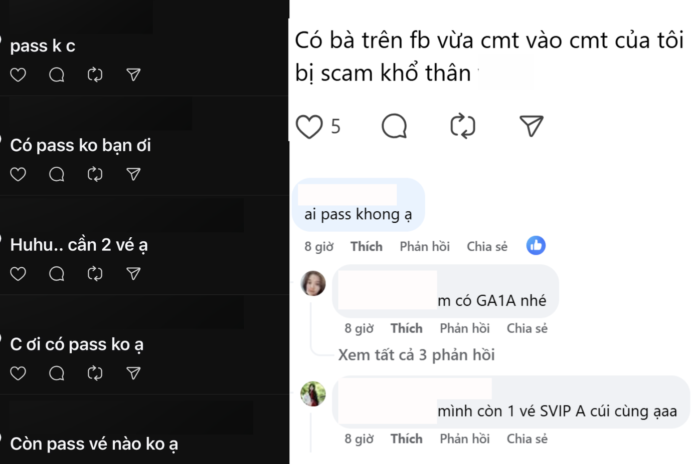 Nhiều người vẫn quyết định mua lại vé pass dù khả năng bị scam vé cực cao.