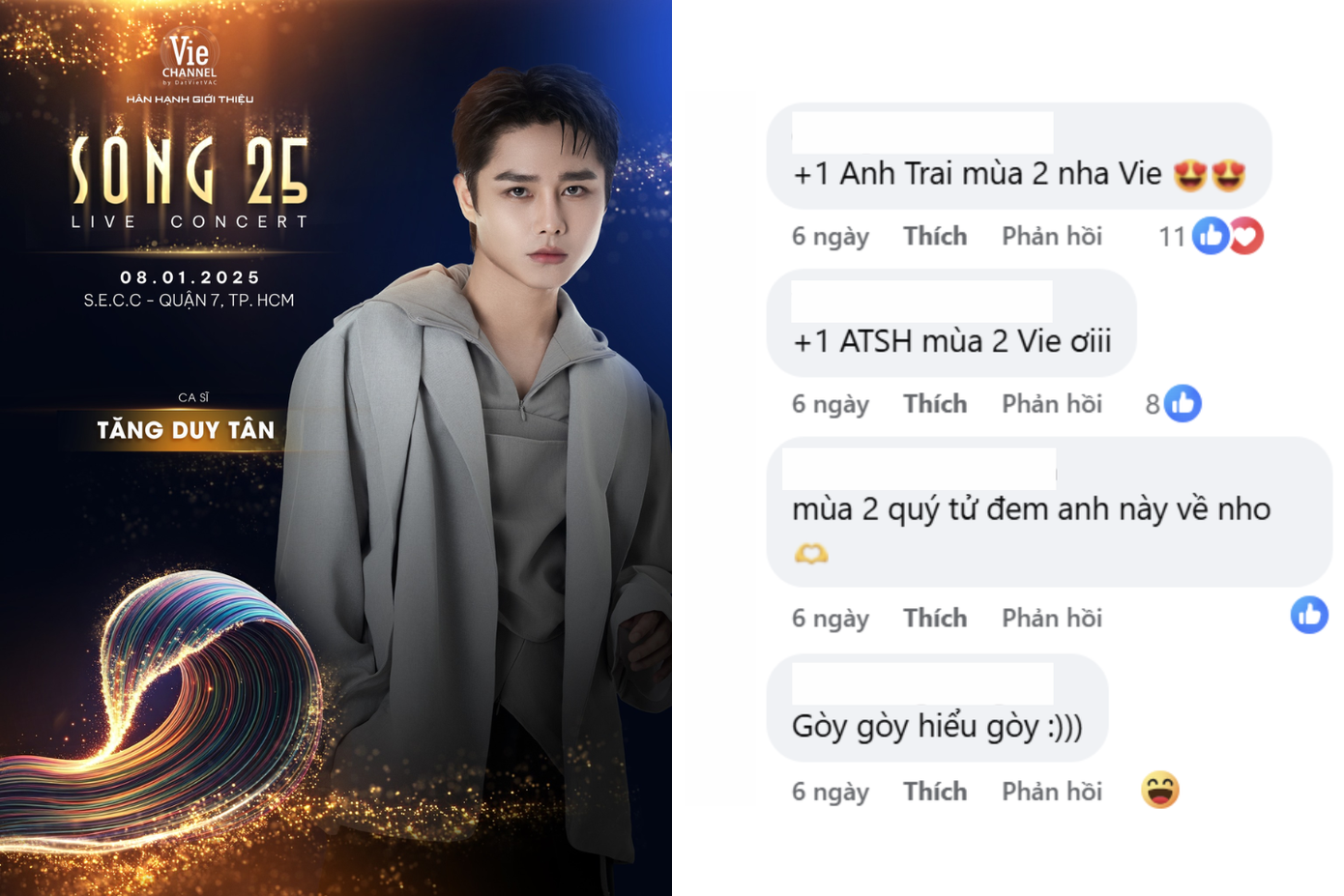 Sự xuất hiện của Tăng Duy Tân tại Sóng 25 khiến nhiều khán giả kỳ vọng giọng ca "Bên Trên Tầng Lầu" sẽ góp mặt trong danh sách nghệ sĩ của chương trình Anh Trai "Say Hi" mùa 2. Sự xuất hiện của Tăng Duy Tân tại Sóng 25 khiến nhiều khán giả kỳ vọng giọng ca "Bên Trên Tầng Lầu" sẽ góp mặt trong danh sách nghệ sĩ của chương trình Anh Trai "Say Hi" mùa 2.