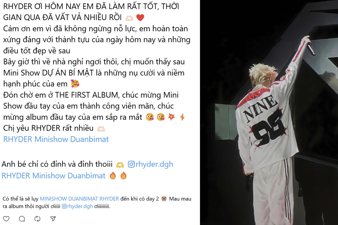 Khán giả mong đợi THE FIRST ALBUM từ RHYDER.