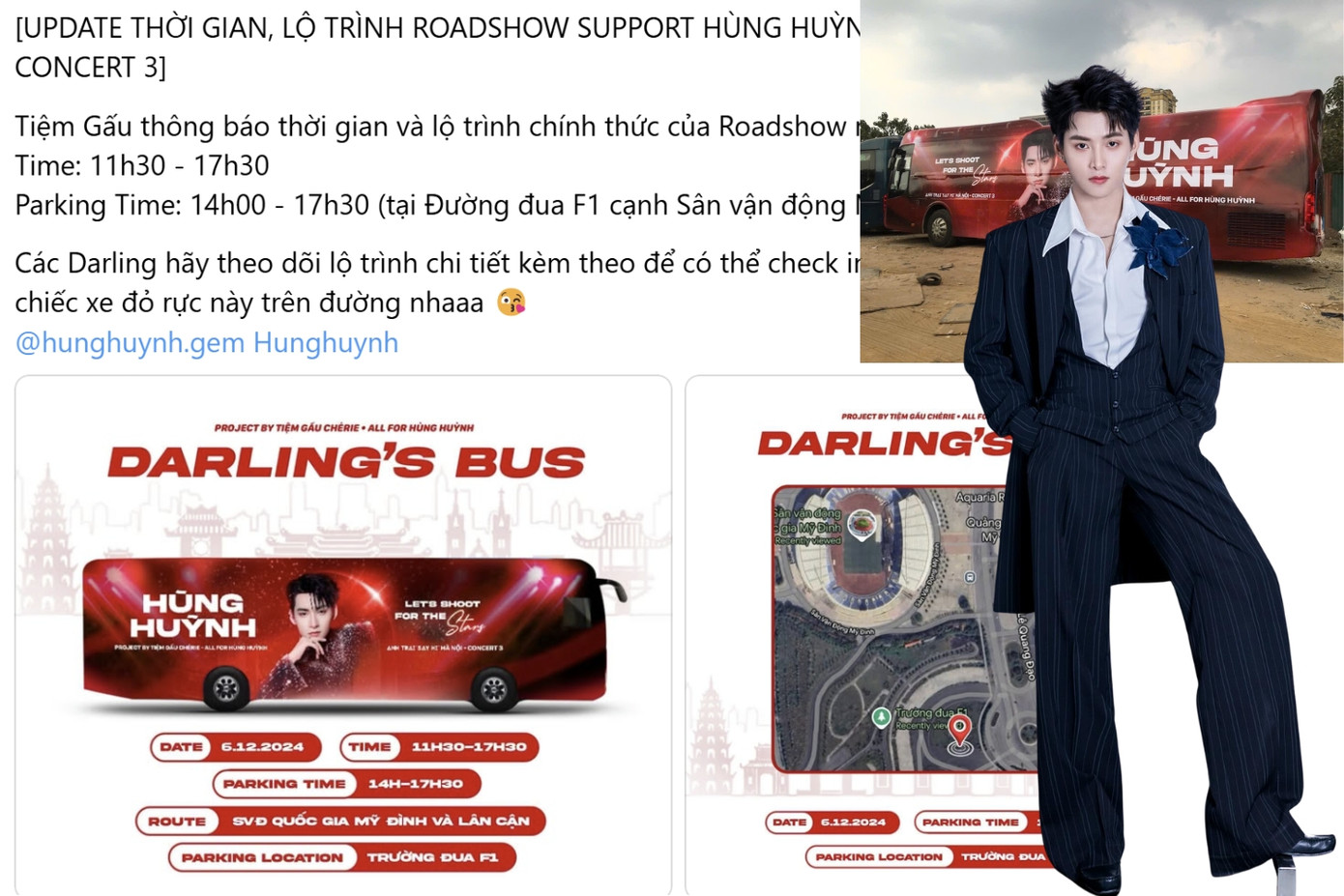 Dự án mà người hâm mộ Hùng Huỳnh chuẩn bị cho "anh Gấu". - Ảnh: tiemgau_cherie. Dự án mà người hâm mộ Hùng Huỳnh chuẩn bị cho "anh Gấu". - Ảnh: tiemgau_cherie.