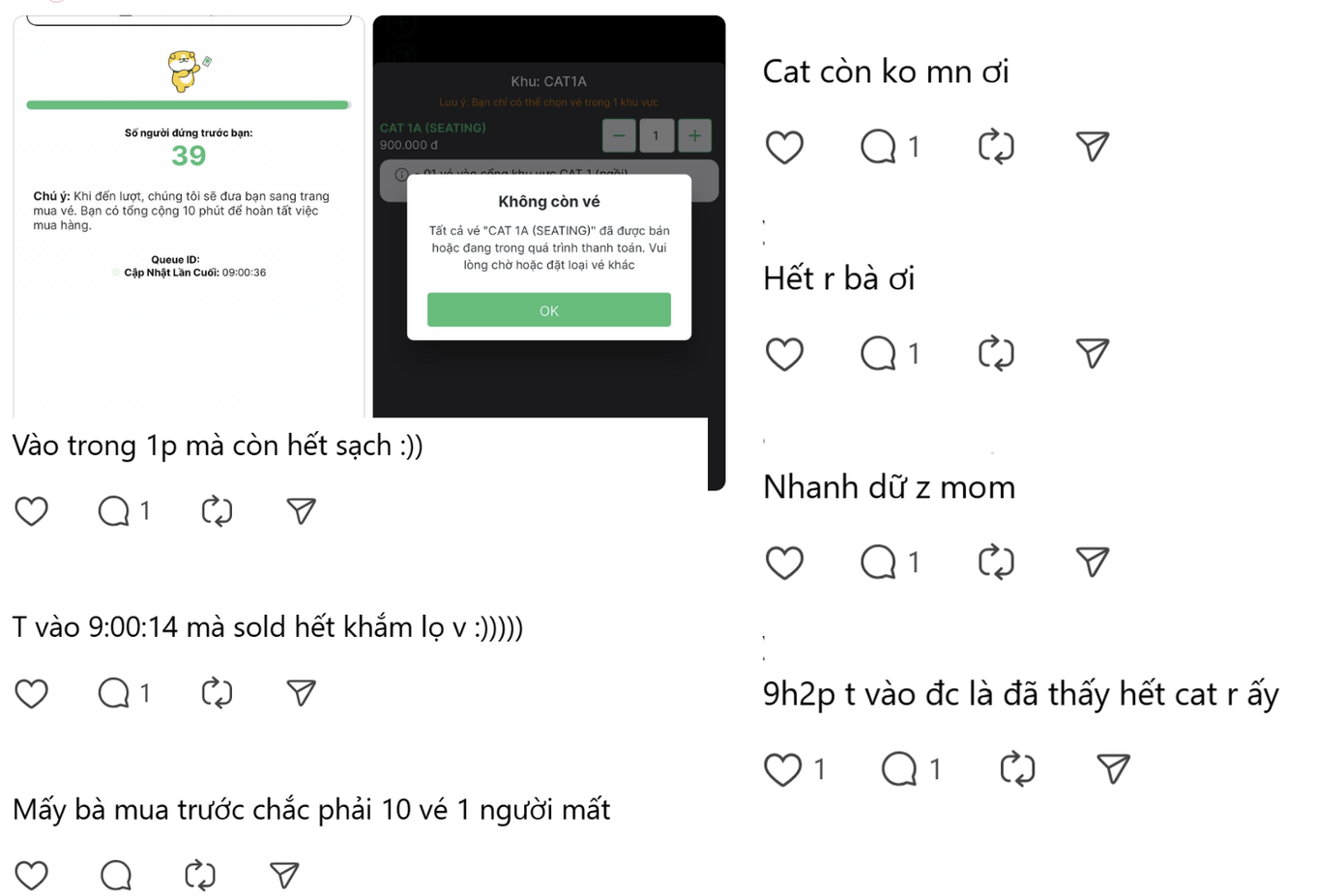 Một bình luận chia sẻ: &quot;Vào trong 1 phút mà còn hết sạch&quot;.