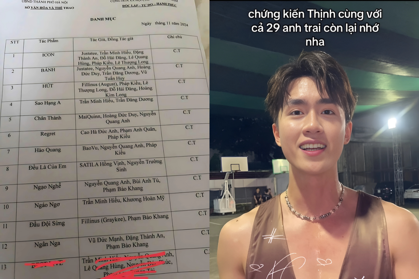 Danh sách các tiết mục trình diễn và lời kêu gọi của &quot;anh trai&quot; Vũ Thịnh khiến fan phấn khích.