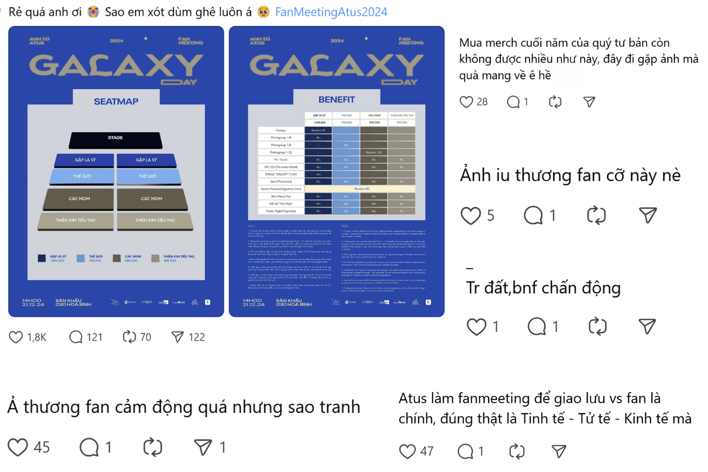 Giá vé và quyền lợi đi kèm khiến nhiều Galaxy cảm thấy tiếc nuối khi không thể tham dự vì khoảng cách địa lý.