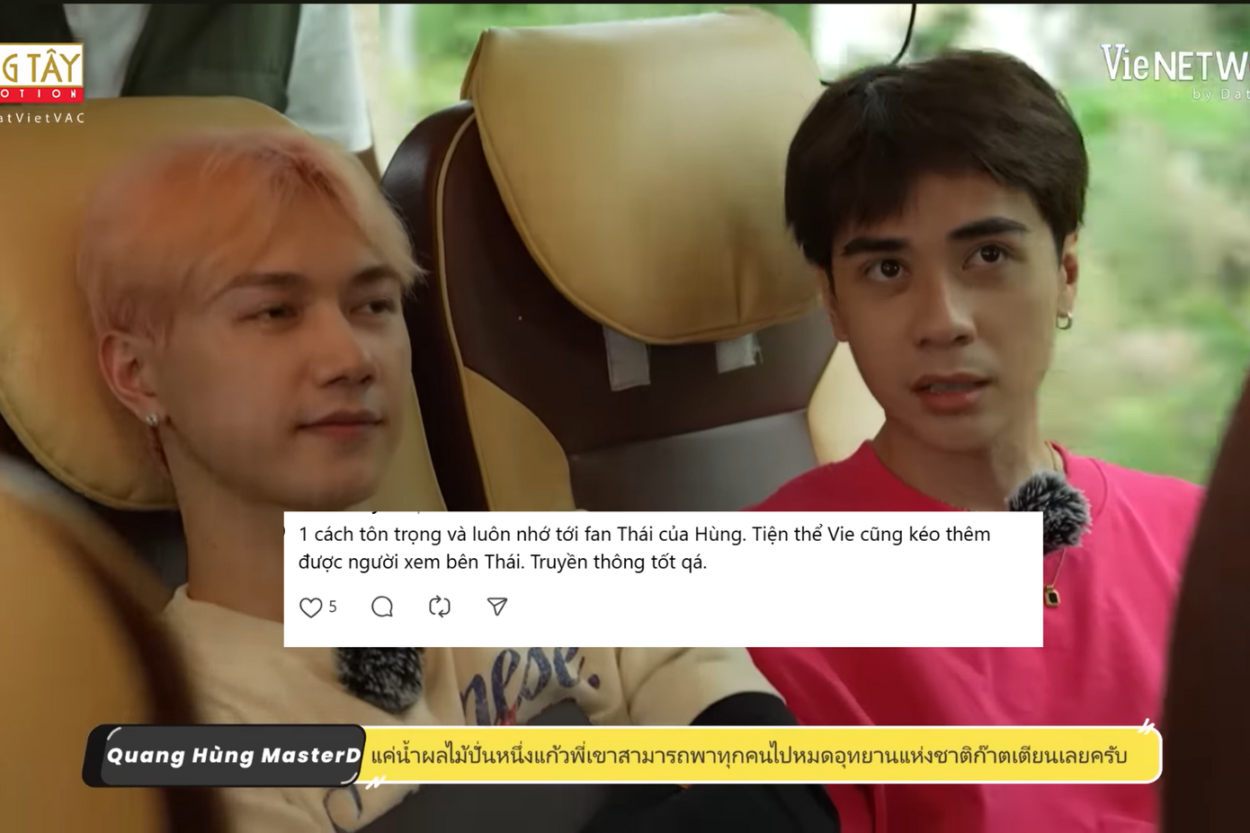 Khán giả thích thú khi chương trình &quot;chịu chơi&quot; làm luôn phụ đề tiếng Thái trong tập 70.