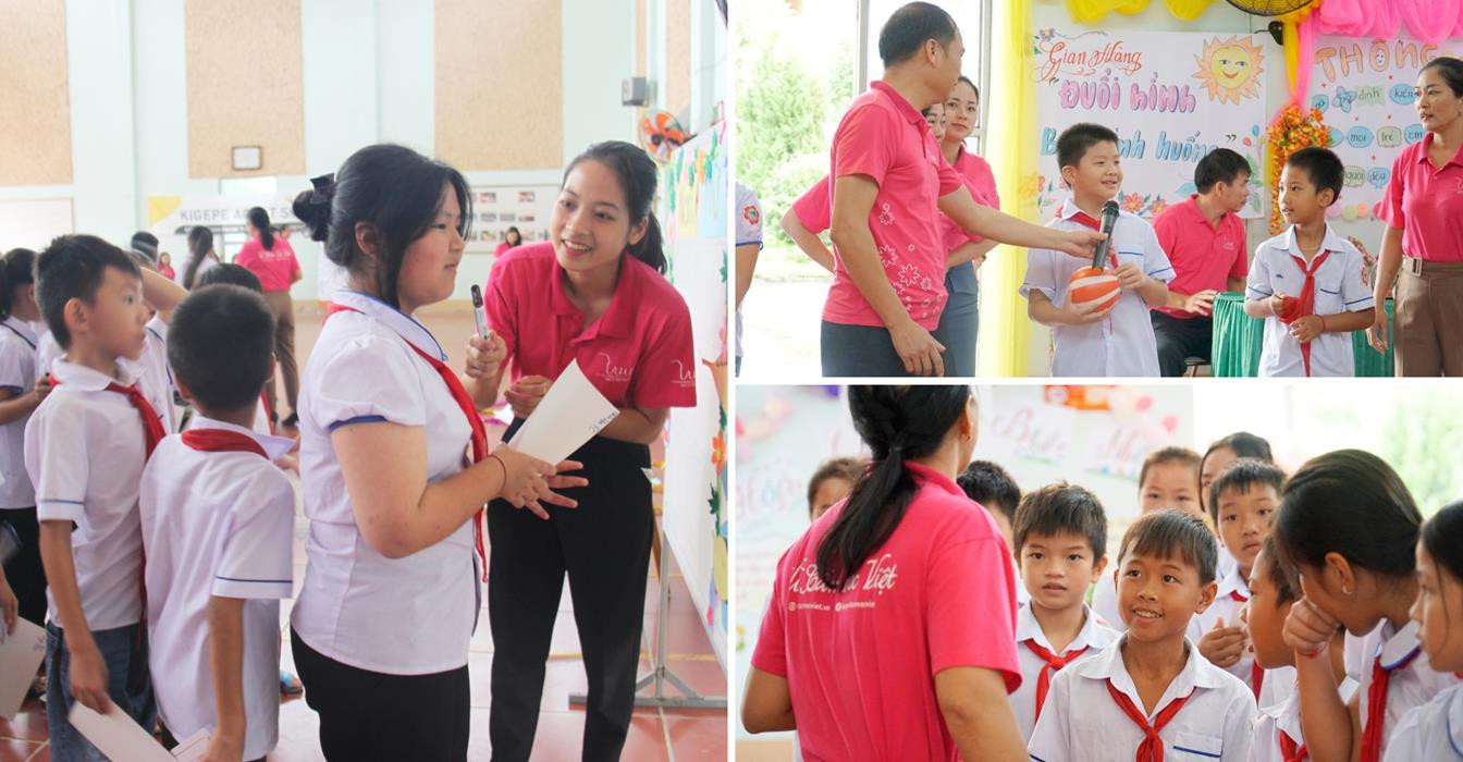 Hoạt động “Chuyền bóng đọc tên” trong khu vực “Em biết” giúp các em một lần nữa ghi nhớ các khái niệm đã học trong 2 trò chơi trước. “Khuôn mẫu giới là những kỳ vọng của xã hội về nam và nữ”, “Định kiến giới là những suy nghĩ sai lệch về vai trò, năng lực của nam và nữ”, “Giới tính là khi sinh ra đã có, trong khi đó, giới là quan điểm xã hội được hình thành do giáo dục, v.v. Các khái niệm và các câu ca dao, tục ngữ thể hiện định kiến và khuôn mẫu giới đã được các em học sinh phân tích trong trò chơi này.