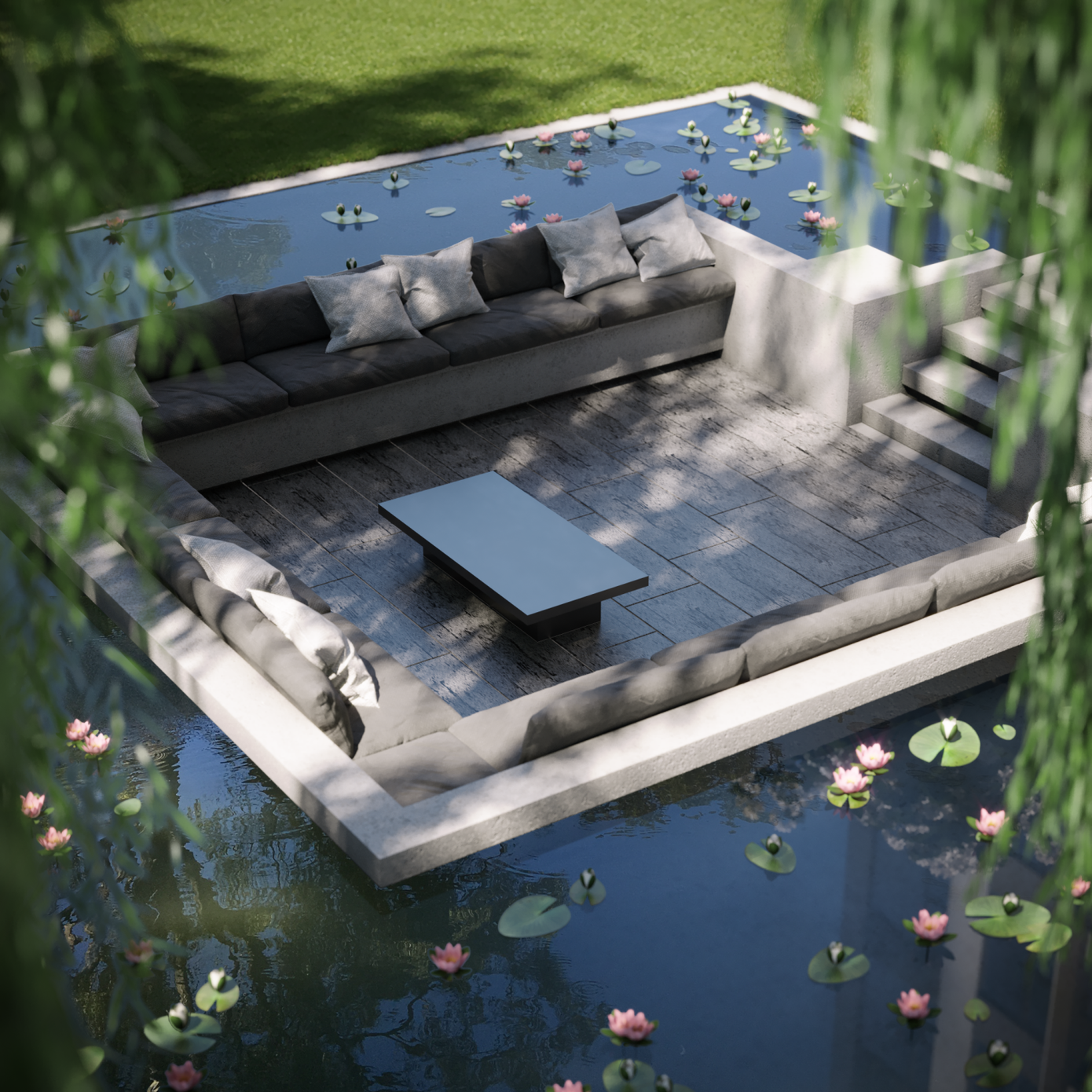 Lounge chìm dưới nước độc đáo.