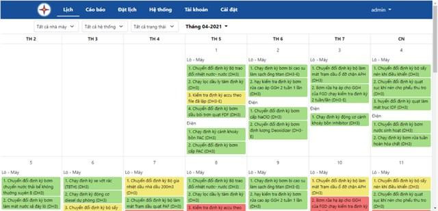Màn hình chính của Website Màn hình chính của Website