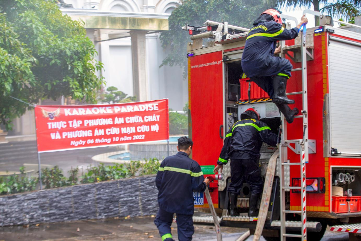 Buổi diễn tập sẽ dùng quả khói tạo đám cháy, giả định tình huống cháy, lực lượng chữa cháy và nhân viên sẽ cứu nạn cứu hộ, di chuyển tài sản.