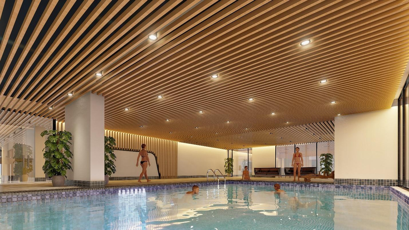 Tòa DV01 sở hữu bể bơi cao cấp dành riêng cho cư dân của dự án