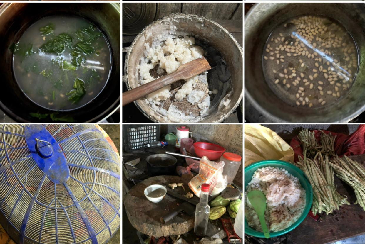 Vào bất cứ căn bếp nào, cũng chỉ thấy một nồi cơm nhão, nồi canh lõng bõng rau và tuyệt nhiên không thấy thịt cá.