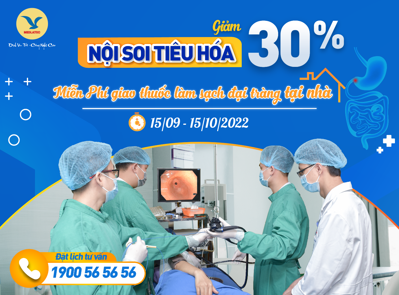 Cơ hội giảm 30% phí nội soi tiêu hóa tại MEDLATEC, áp dụng đến hết ngày 15/10/2022