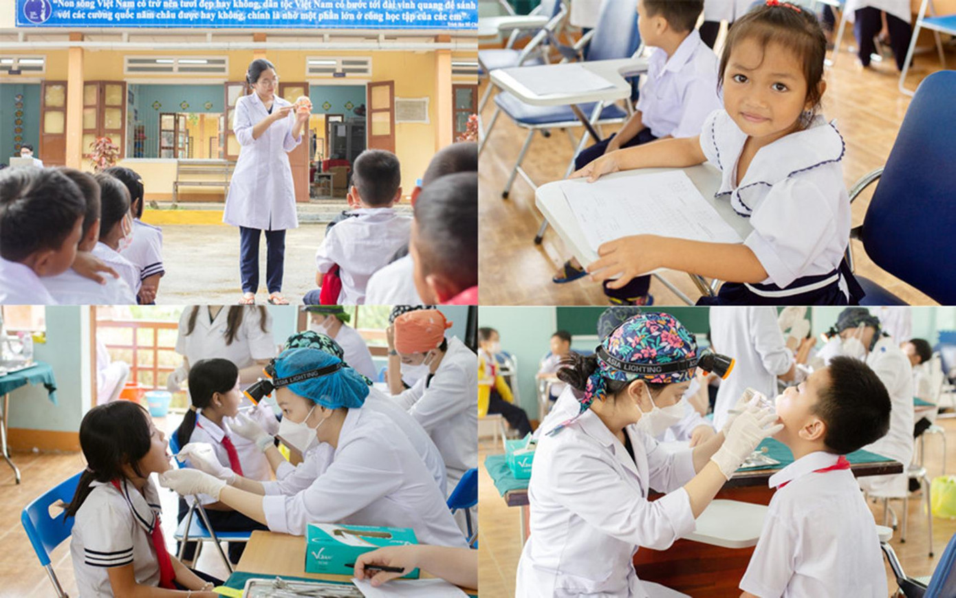 Hoạt động khám chữa răng miệng cho học sinh trường Tiểu học Xã Ba