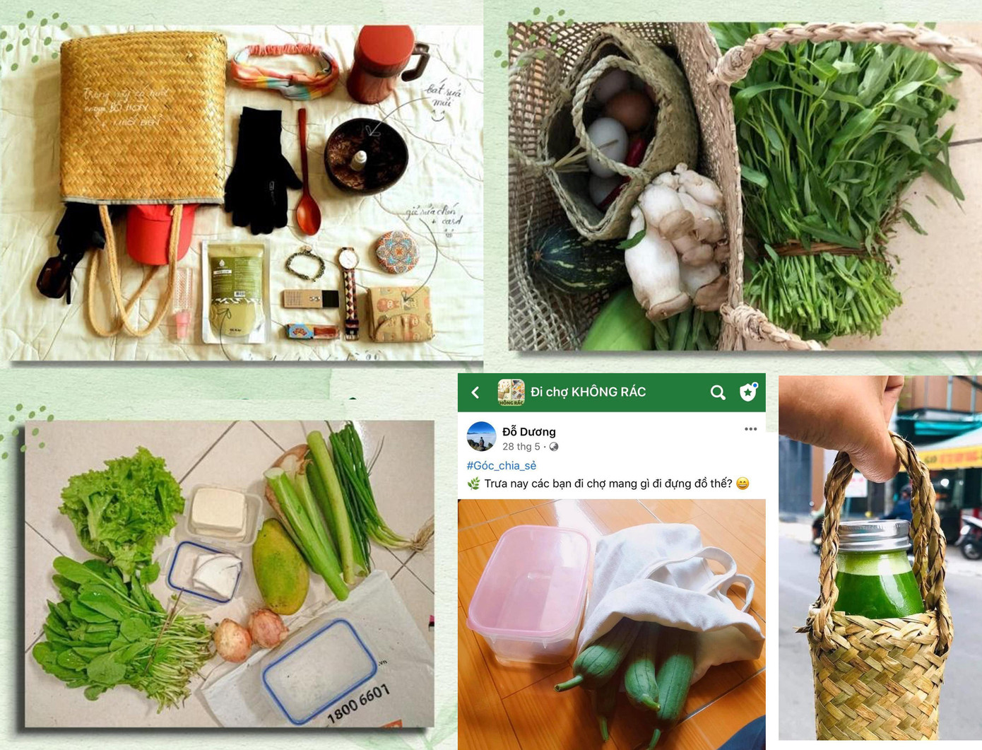 Hình ảnh được chia sẻ trên "đi chợ không rác" Hình ảnh được chia sẻ trên "đi chợ không rác"