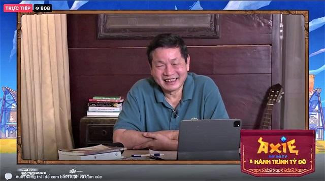 Ông Trương Gia Bình trao đổi trong sự kiện trực tuyến “Axie Infinity và hành trình tỷ đô”.
