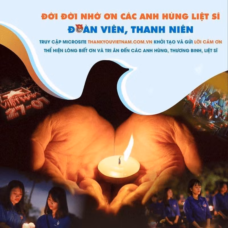 Với tinh thần tri ân, "Đền ơn đáp nghĩa", nhiều hoạt động ý nghĩa đã được tuổi trẻ triển khai trên mạng xã hội như đăng tải ảnh thắp nến tri ân, những lời cảm ơn tới thế hệ cha anh đã hy sinh xương máu vì độc lập, tự do của Tổ quốc...