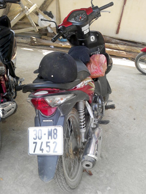 Chiếc xe ôm của ông Oánh rất may chưa bị cướp