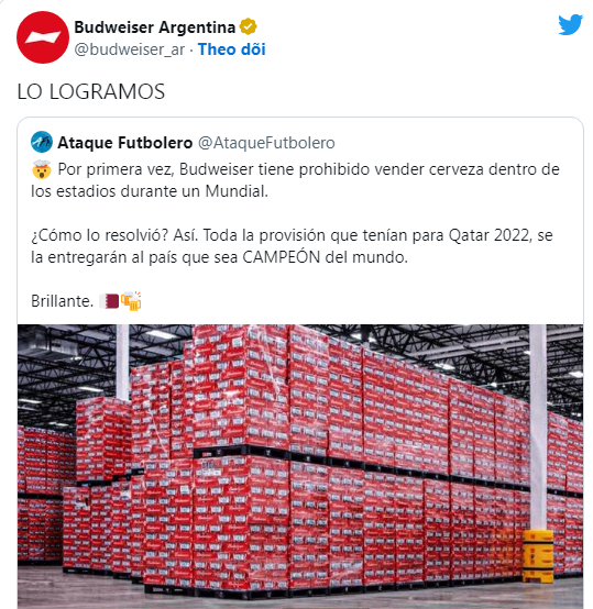 Budweiser sẽ tài trợ cho những lễ hội ăn mừng tại Argentina Budweiser sẽ tài trợ cho những lễ hội ăn mừng tại Argentina