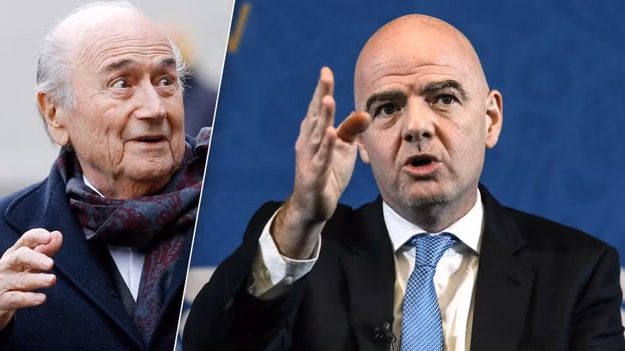 Cựu chủ tịch FIFA Sepp Blatter và chủ tịch đương nhiệm Infantino