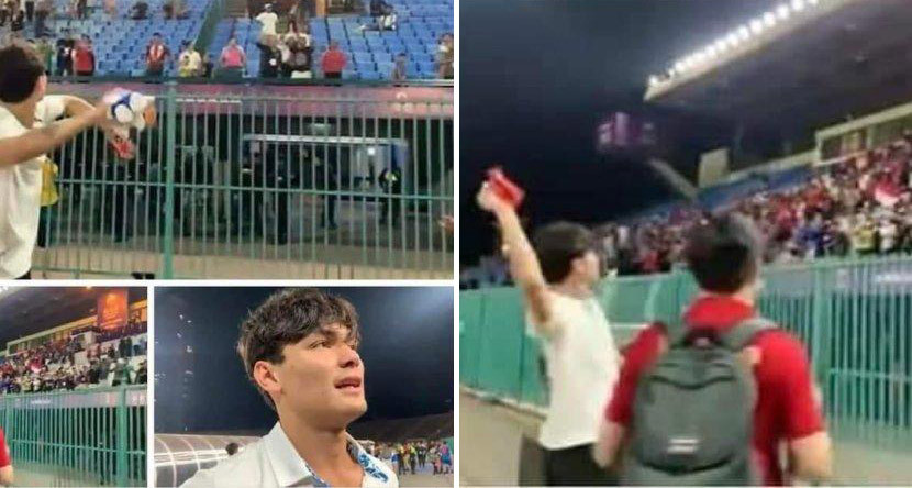 Khemdee ném huy chương sau lễ trao giải Khemdee ném huy chương sau lễ trao giải