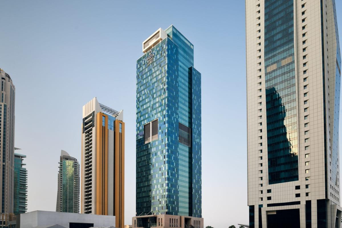 ĐT Xứ Wales ở Delta Hotels City Centre, một khách sạn ngay trung tâm Doha