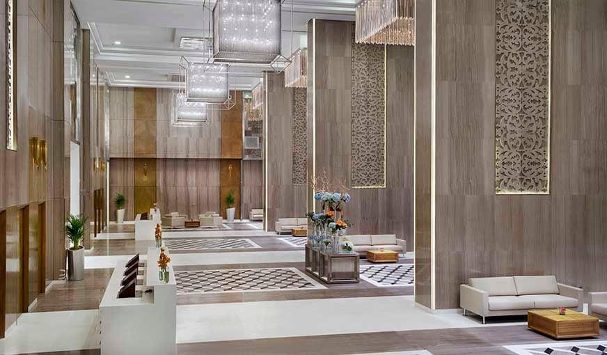 ĐT Morocco ở một khách sạn có thiết kế khá thân thuộc với họ: Wyndham Doha West Bay