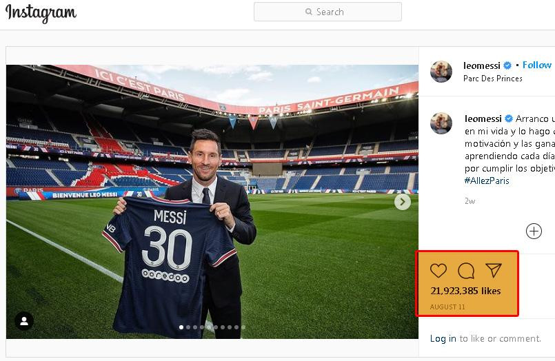 Hình ảnh Messi ra mắt PSG đã xác lập một kỷ lục mới Hình ảnh Messi ra mắt PSG đã xác lập một kỷ lục mới