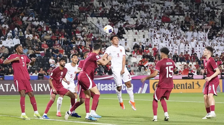 U23 Indonesia thua U23 Qatar với 2 thẻ đỏ trực tiếp ảnh 11