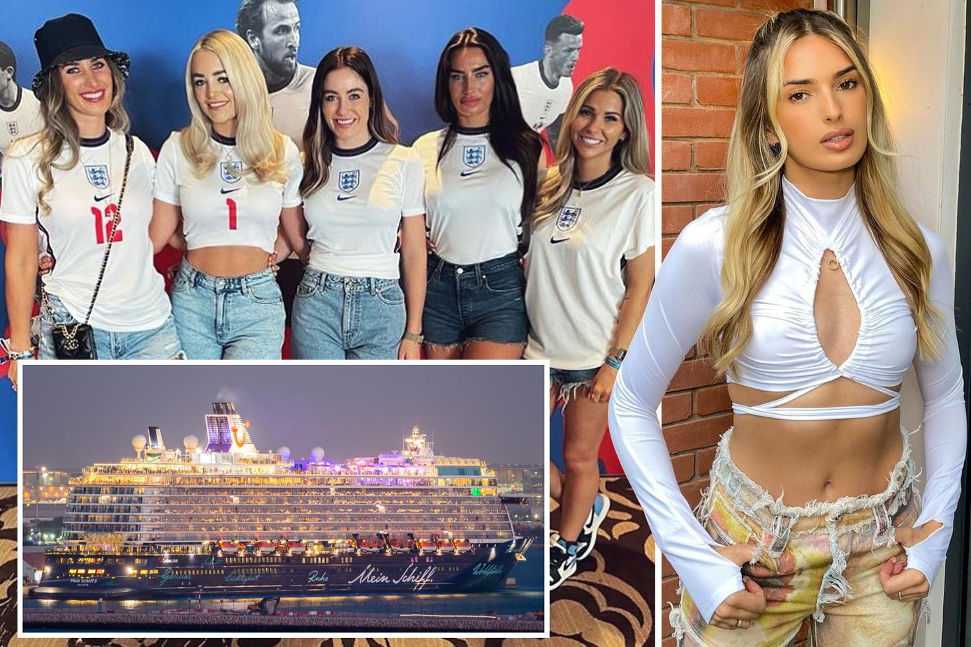 Dàn WAG tuyển Anh đang ở du thuyền MCS Europa Dàn WAG tuyển Anh đang ở du thuyền MCS Europa