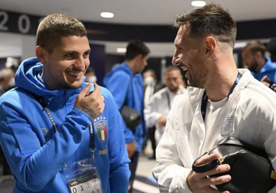 Bức ảnh Messi dùng để chúc mừng Verratti được giải thoát khỏi PSG Bức ảnh Messi dùng để chúc mừng Verratti được giải thoát khỏi PSG