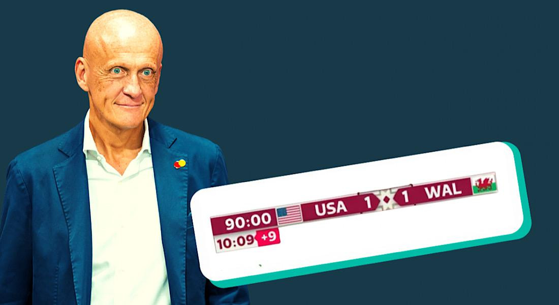 Trọng tài Colina cho rằng thời gian ăn mừng bàn thắng sẽ được tính chính xác vào quỹ thời gian bù giờ Trọng tài Colina cho rằng thời gian ăn mừng bàn thắng sẽ được tính chính xác vào quỹ thời gian bù giờ