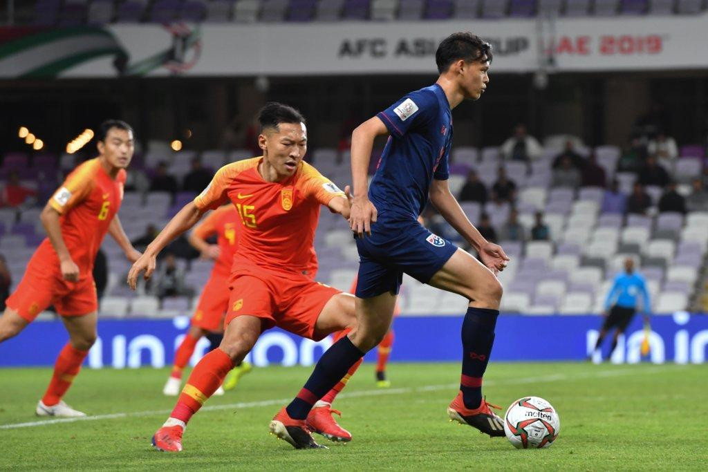 Trung Quốc từng gặp nhiều khó khăn khi đấu Thái Lan tại Asian Cup 2019
