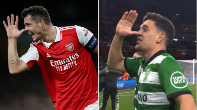 Xhaka &quot;nhận đủ&quot; từ Concalves với pha ăn mừng trêu tức