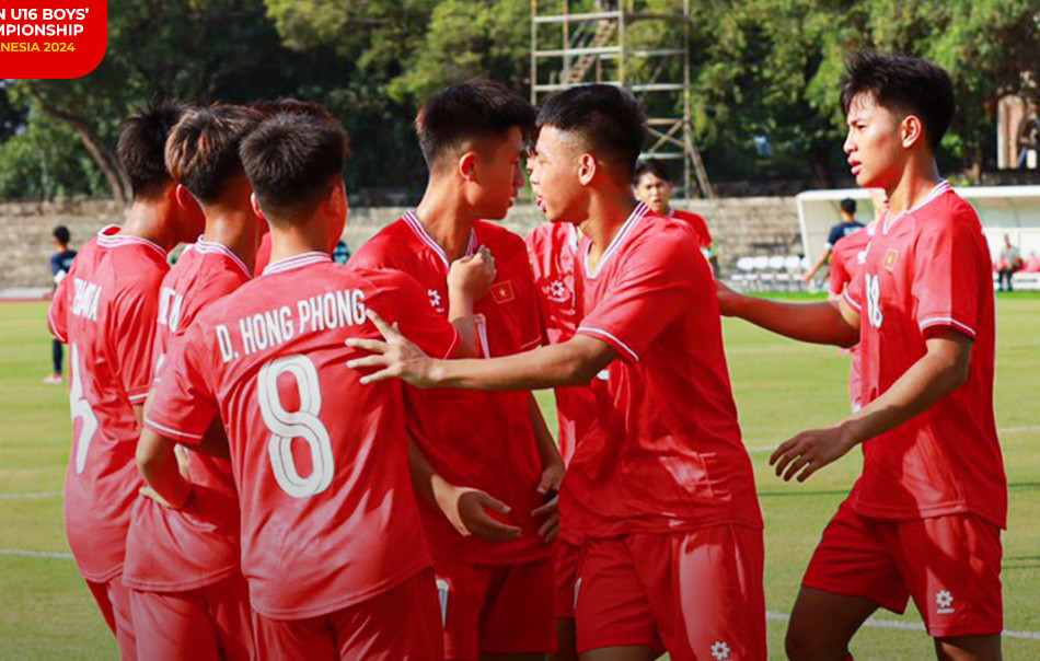 Việt Nam thắng Brunei 15-0 ở giải U16 ĐNÁ (ảnh: VFF)