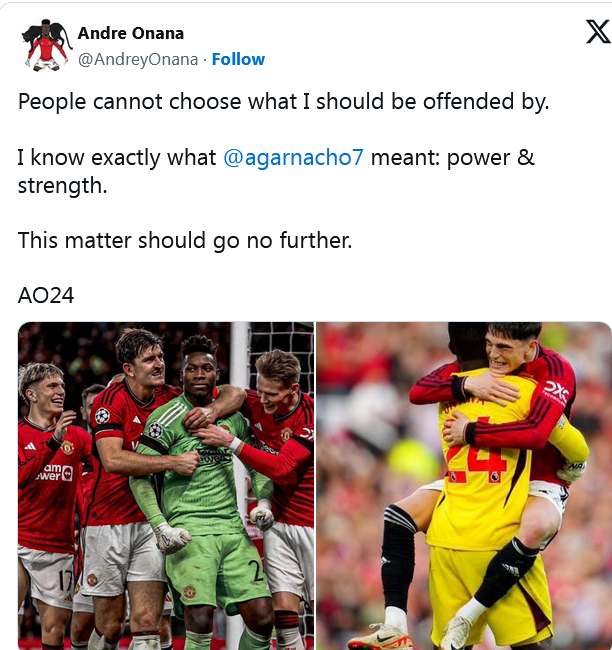 Thông điệp bảo vệ đồng đội của Onana