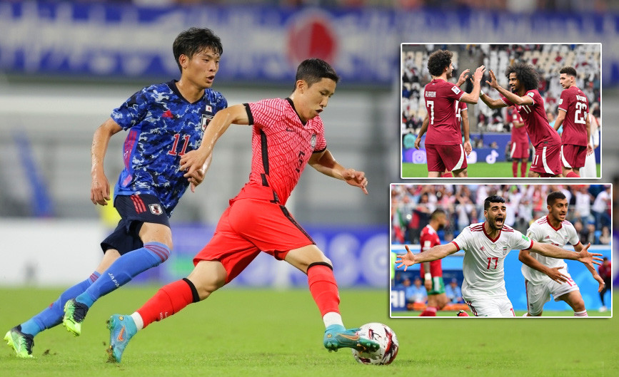 Nhật Bản, Hàn Quốc, Iran hay Qatar đã dễ dàng đoạt vé đi tiếp