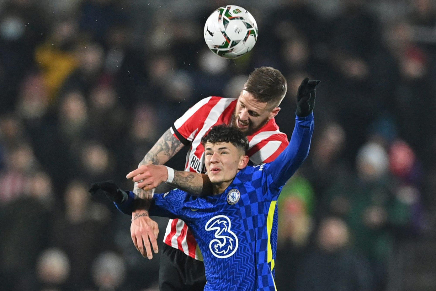 Jude Bell trong trận ra mắt đội 1 Chelsea